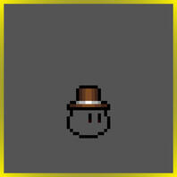 Brown and White Top Hat